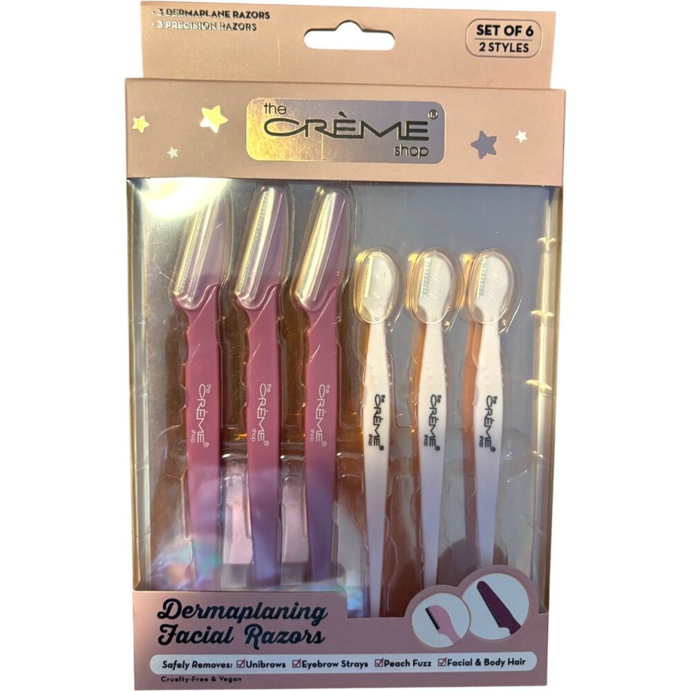 The Creme Shop Dermaplaning Facial‎ Razors set of 6 NIB